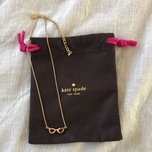 NWOT Kate Spade Lookout Glasses gold necklace